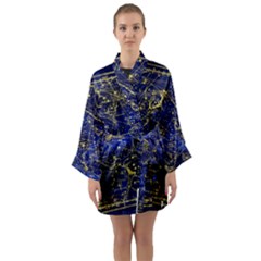 Constellation Perseus Andromeda Galaxy Long Sleeve Satin Kimono by Wegoenart