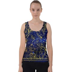 Constellation Perseus Andromeda Galaxy Velvet Tank Top by Wegoenart