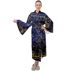 Constellation Perseus Andromeda Galaxy Maxi Velour Kimono by Wegoenart