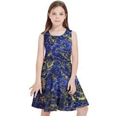 Constellation Perseus Andromeda Galaxy Kids  Skater Dress by Wegoenart