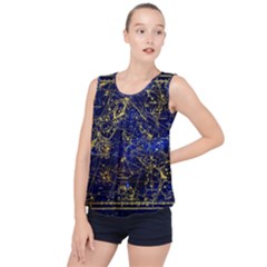 Constellation Perseus Andromeda Galaxy Bubble Hem Chiffon Tank Top by Wegoenart