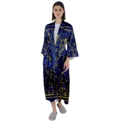 Constellation Perseus Andromeda Galaxy Maxi Satin Kimono by Wegoenart