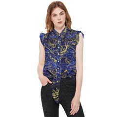 Constellation Perseus Andromeda Galaxy Frill Detail Shirt by Wegoenart