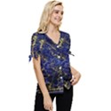 Constellation Perseus Andromeda Galaxy Bow Sleeve Button Up Top View3