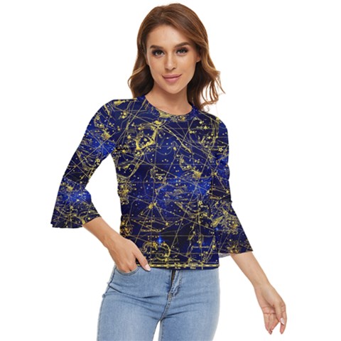 Constellation Perseus Andromeda Galaxy Bell Sleeve Top by Wegoenart