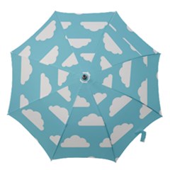 Clouds Blue Pattern Hook Handle Umbrellas (small) by ConteMonfrey