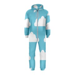 Clouds Blue Pattern Hooded Jumpsuit (kids) by ConteMonfrey