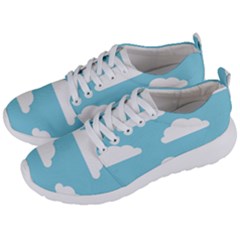 Clouds Blue Pattern Men s Lightweight Sports Shoes by ConteMonfrey