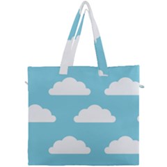 Clouds Blue Pattern Canvas Travel Bag by ConteMonfrey