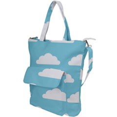 Clouds Blue Pattern Shoulder Tote Bag by ConteMonfrey