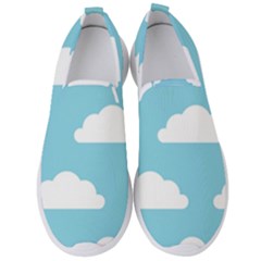 Clouds Blue Pattern Men s Slip On Sneakers by ConteMonfrey