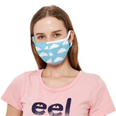 Clouds Blue Pattern Crease Cloth Face Mask (adult) by ConteMonfrey