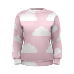 Clouds Pink Pattern   Women s Sweatshirt by ConteMonfrey