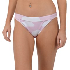 Clouds Pink Pattern   Band Bikini Bottom by ConteMonfrey