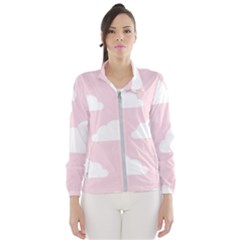 Clouds Pink Pattern   Women s Windbreaker