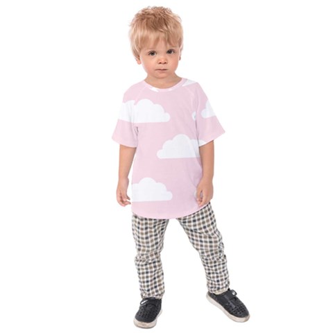 Clouds Pink Pattern   Kids  Raglan Tee by ConteMonfrey