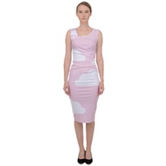 Clouds Pink Pattern   Sleeveless Pencil Dress by ConteMonfrey