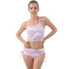 Clouds Pink Pattern   Mini Tank Bikini Set by ConteMonfrey