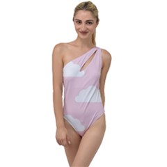 Clouds Pink Pattern   To One Side Swimsuit by ConteMonfrey