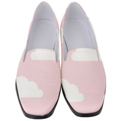 Clouds Pink Pattern   Women s Classic Loafer Heels by ConteMonfrey