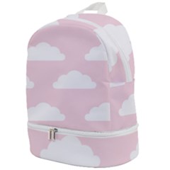 Clouds Pink Pattern   Zip Bottom Backpack by ConteMonfrey