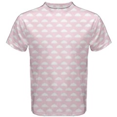 Little Clouds Pattern Pink Men s Cotton Tee by ConteMonfrey