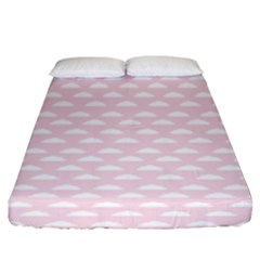 Little Clouds Pattern Pink Fitted Sheet (king Size) by ConteMonfrey