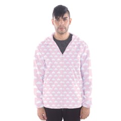 Little Clouds Pattern Pink Men s Hooded Windbreaker by ConteMonfrey