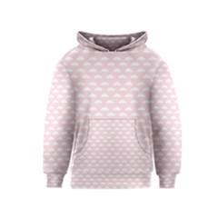 Little Clouds Pattern Pink Kids  Pullover Hoodie by ConteMonfrey