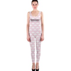 Little Clouds Pattern Pink One Piece Catsuit by ConteMonfrey