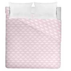 Little Clouds Pattern Pink Duvet Cover Double Side (queen Size) by ConteMonfrey