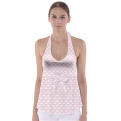 Little Clouds Pattern Pink Babydoll Tankini Top by ConteMonfrey