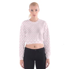 Little Clouds Pattern Pink Cropped Sweatshirt by ConteMonfrey