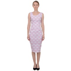 Little Clouds Pattern Pink Sleeveless Pencil Dress by ConteMonfrey