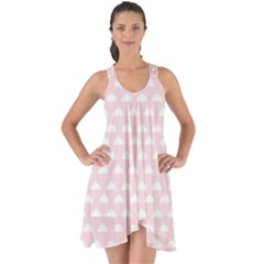 Little Clouds Pattern Pink Show Some Back Chiffon Dress by ConteMonfrey