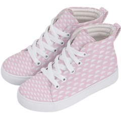 Little Clouds Pattern Pink Kids  Hi-top Skate Sneakers by ConteMonfrey