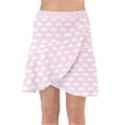 Little Clouds Pattern Pink Wrap Front Skirt View1