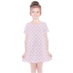 Little Clouds Pattern Pink Kids  Simple Cotton Dress by ConteMonfrey