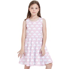 Little Clouds Pattern Pink Kids  Skater Dress by ConteMonfrey