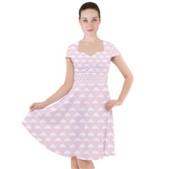 Little Clouds Pattern Pink Cap Sleeve Midi Dress by ConteMonfrey