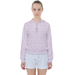 Little Clouds Pattern Pink Women s Tie Up Sweat by ConteMonfrey