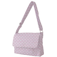 Little Clouds Pattern Pink Full Print Messenger Bag (l) by ConteMonfrey