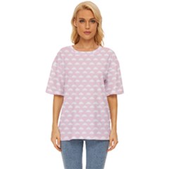 Little Clouds Pattern Pink Oversized Basic Tee by ConteMonfrey