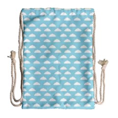 Little Clouds Blue  Drawstring Bag (large) by ConteMonfrey