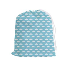 Little Clouds Blue  Drawstring Pouch (xl) by ConteMonfrey