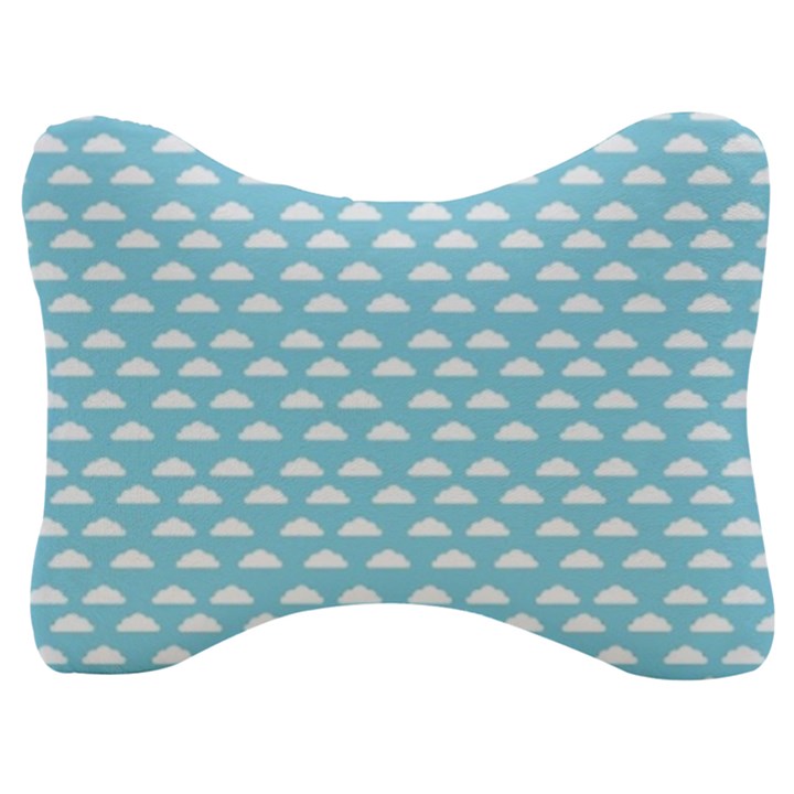 Little Clouds Blue  Velour Seat Head Rest Cushion