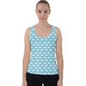 Little Clouds Blue  Velvet Tank Top View1