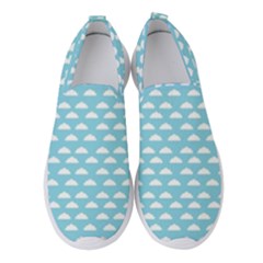 Little Clouds Blue  Women s Slip On Sneakers by ConteMonfrey