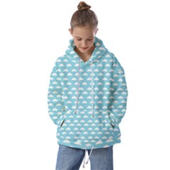 Little Clouds Blue  Kids  Oversized Hoodie by ConteMonfrey