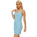 Little Clouds Blue  Wrap Tie Front Dress View2